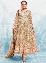 Georgette Multi Party Wear Printed Readymade Gown